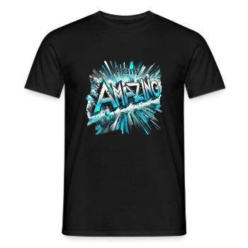 amazing - Männer T-Shirt - Schwarz - Vorne - AI Model Male 178 light (178cm)