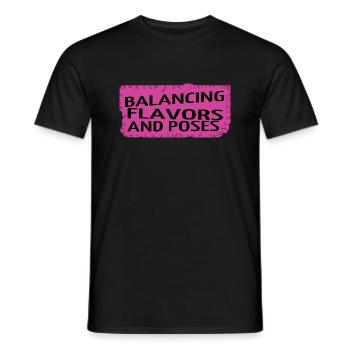 Awesome Gift Geek Present Partner Yoga Joke - Men's T-Shirt - black - Front - AI Model Male 178 light (178cm)