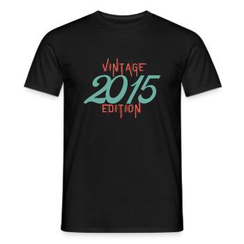 Jahrgang 2015 Ausgabe - Männer T-Shirt - Schwarz - Vorne - AI Model Male 178 light (178cm)