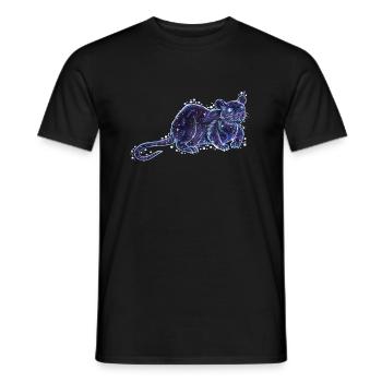 Mystische Ratte aus Sternen Maus Sternzeichen - Männer T-Shirt - Schwarz - Vorne - AI Model Male 178 light (178cm)
