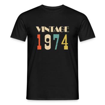 1973 Vintage Limited Edition Gift - Men's T-Shirt - black - Front - AI Model Male 178 light (178cm)