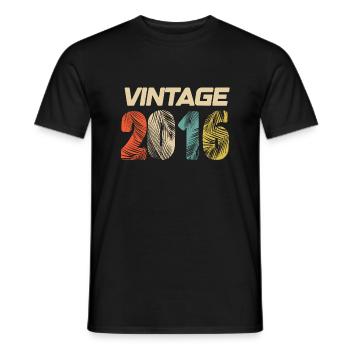 Vintage 2016 Retro - Best-seller - T-shirt homme - noir - Devant - AI Model Male 178 light (178cm)