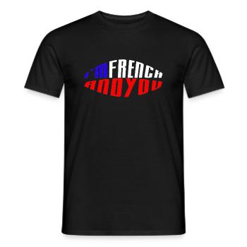 I am French and you - Men's T-Shirt - black - Front - AI Model Male 178 light (178cm)