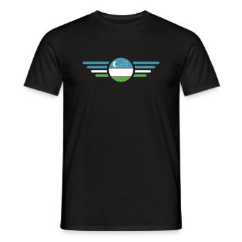J’aime l’Ouzbékistan, T-shirt design de style élégance - T-shirt homme - noir - Devant - AI Model Male 178 light (178cm)