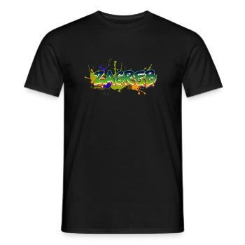 Kroatien Hrvatska Kroatien HRV Reisen Europa Zagreb - Männer T-Shirt - Schwarz - Vorne - AI Model Male 178 light (178cm)