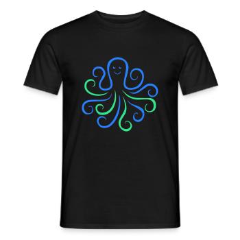 krake 02 - Männer T-Shirt - Schwarz - Vorne - AI Model Male 178 light (178cm)