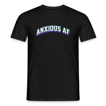 anxieux af Design pour un amateur de podcasts - T-shirt homme - noir - Devant - AI Model Male 178 light (178cm)