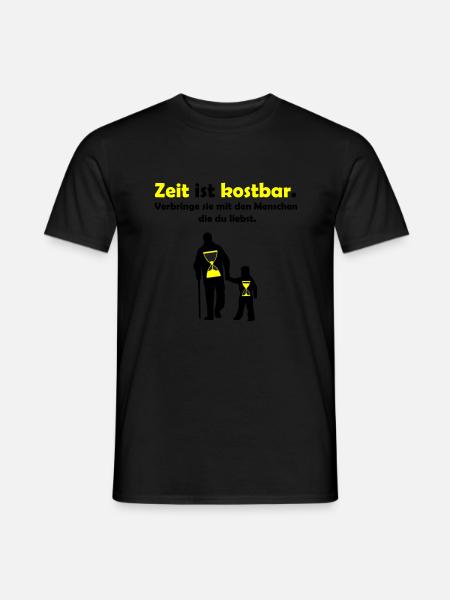 Time is precious - Men's T-Shirt - black