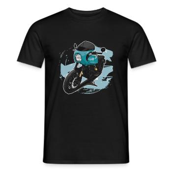 Bobber // Custom // Motorcycle - Men's T-Shirt - black - Front - AI Model Male 178 light (178cm)