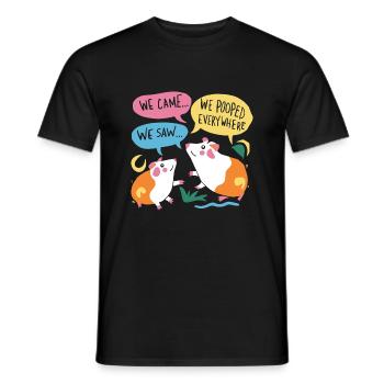 We Came We Saw We Pooped Everywhere - Männer T-Shirt - Schwarz - Vorne - AI Model Male 178 light (178cm)