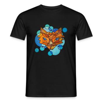 Géométrie du renard - T-shirt homme - noir - Devant - AI Model Male 178 light (178cm)
