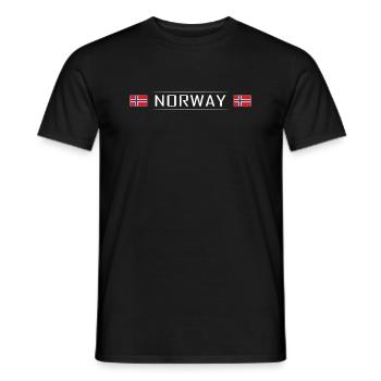 Norvège Drapeau Norvège Scandinavie - T-shirt homme - noir - Devant - AI Model Male 178 light (178cm)