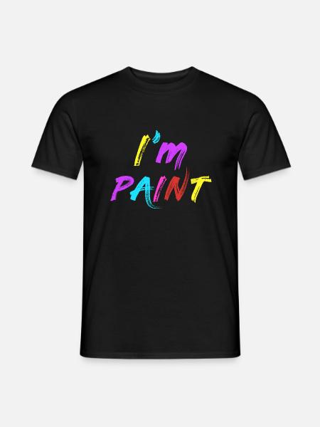 IK BEN VERF - IK HOU ERVAN OM TE VINGERVERVEN - VINGERVERF - Heren T-shirt - zwart