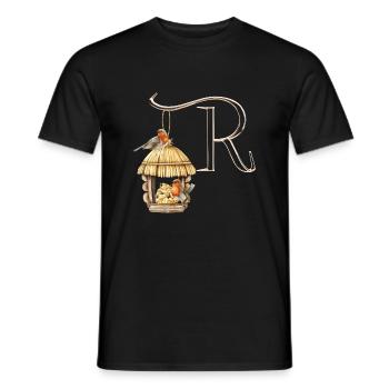 ROBIN - Men's T-Shirt - black - Front - AI Model Male 178 light (178cm)