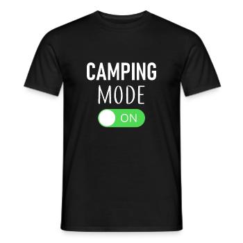 Mode Camping On - Camping-car - Extérieur - Tente - T-shirt homme - noir - Devant - AI Model Male 178 light (178cm)