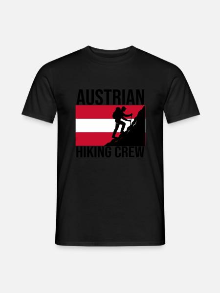 Austrian Hiking Crew Hiking Shirt - Men's T-Shirt - black