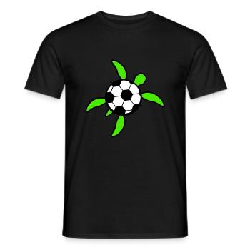 Turtle Soccer Ball Playing Club Fan Hobby - Men's T-Shirt - black - Front - AI Model Male 178 light (178cm)