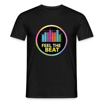 Ressentez le rythme - T-shirt homme - noir - Devant - AI Model Male 178 light (178cm)