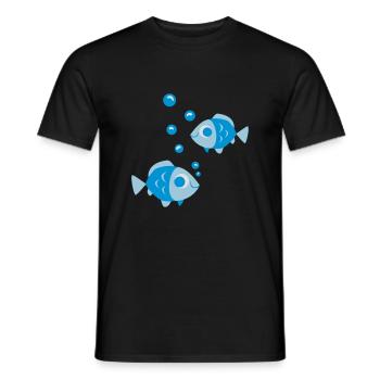 fische - T-shirt homme - noir - Devant - AI Model Male 178 light (178cm)