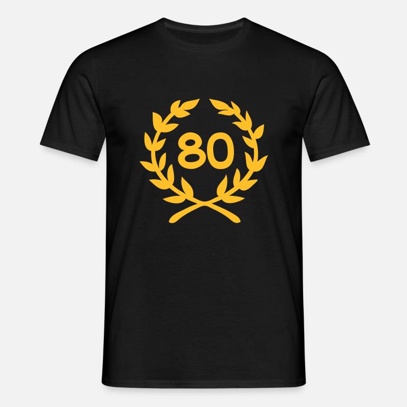 80 - Männer T-Shirt - Schwarz