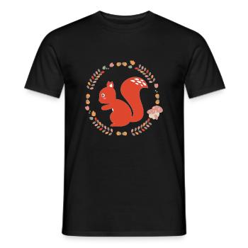 ecureuil - T-shirt homme - noir - Devant - AI Model Male 178 light (178cm)