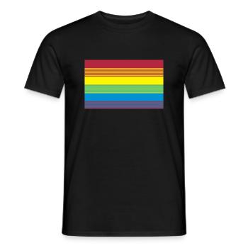 Rainbow Flag Vektor - Männer T-Shirt - Schwarz - Vorne - AI Model Male 178 light (178cm)