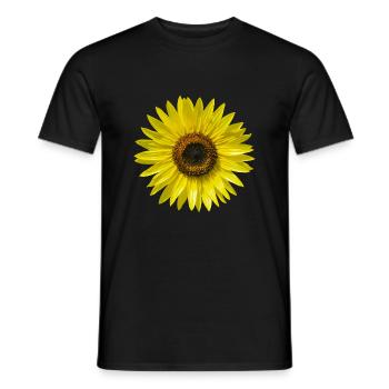Sonnenblume Sommer summer glücklich sunflower - Männer T-Shirt - Schwarz - Vorne - AI Model Male 178 light (178cm)