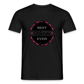 Best Nurse ever - Männer T-Shirt - Schwarz - Vorne - AI Model Male 178 light (178cm)