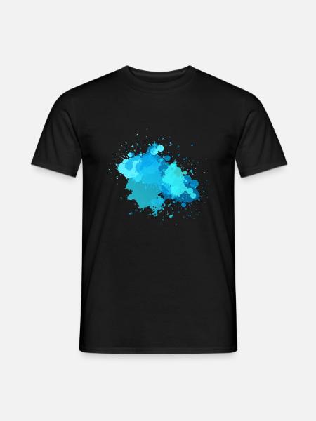 Aquarelle Splash - T-shirt homme - noir