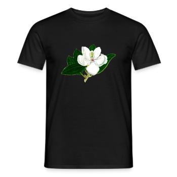 Magnolie - Männer T-Shirt - Schwarz - Vorne - AI Model Male 178 light (178cm)