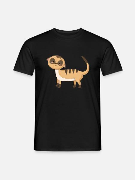 Chat de mer suricate - T-shirt homme - noir