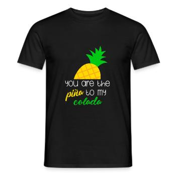 Vous êtes le pina à mon colada - T-shirt homme - noir - Devant - AI Model Male 178 light (178cm)