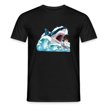 Megalodon attacks ! - Männer T-Shirt - Schwarz - Vorne - AI Model Male 178 light (178cm)