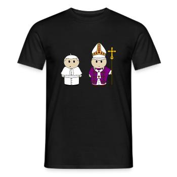 Papst Benedict - Männer T-Shirt - Schwarz - Vorne - AI Model Male 178 light (178cm)