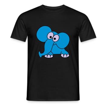 elefant - Männer T-Shirt - Schwarz - Vorne - AI Model Male 178 light (178cm)