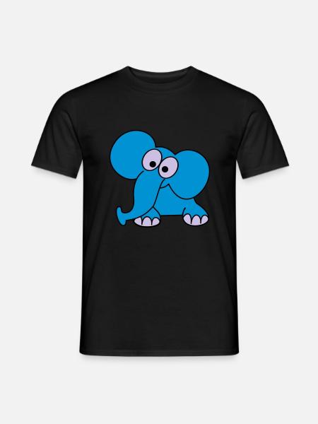elefant - Männer T-Shirt - Schwarz