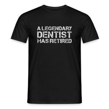 Retired Dentist Retirement Gift Dental Surgeon - Men's T-Shirt - black - Front - AI Model Male 178 light (178cm)