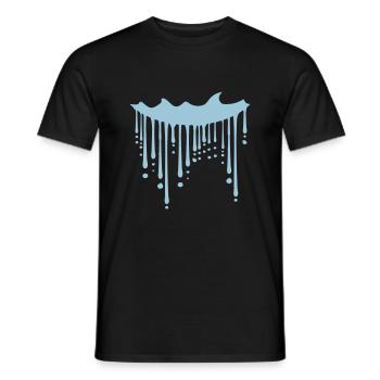 eau goutte d'eau piscine humide graf - T-shirt homme - noir - Devant - AI Model Male 178 light (178cm)