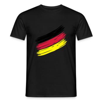 Nation Stripes - Design ur own! German Sample - Men's T-Shirt - black - Front - AI Model Male 178 light (178cm)
