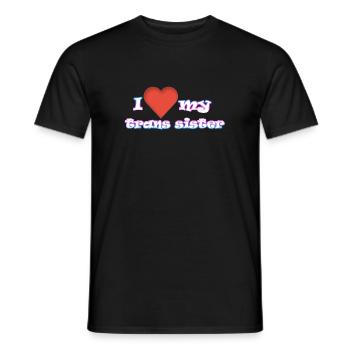 Ich liebe meine trans Schwester - Männer T-Shirt - Schwarz - Vorne - AI Model Male 178 light (178cm)