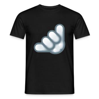 Smiley Hand Signal - T-shirt homme - noir - Devant - AI Model Male 178 light (178cm)