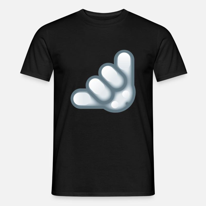 Smiley Hand Signal - T-shirt uomo - nero