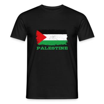 Palästina Flagge - Men's T-Shirt - black - Front - AI Model Male 178 light (178cm)