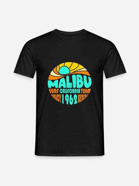 Malibu California Hippie - Männer T-Shirt - Schwarz