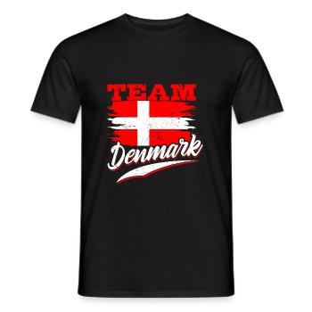 Denmark - Men's T-Shirt - black - Front - AI Model Male 178 light (178cm)