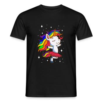 Danseuse de ballet licorne Ballerine Ballet - T-shirt homme - noir - Devant - AI Model Male 178 light (178cm)