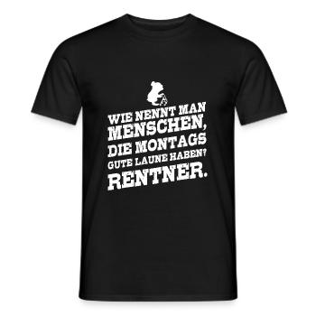 Rentner lustiger Spruch - Männer T-Shirt - Schwarz - Vorne - AI Model Male 178 light (178cm)