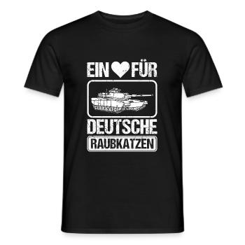 Panzerfahrer Deutsche Raubkatzen Militär Panzer - Männer T-Shirt - Schwarz - Vorne - AI Model Male 178 light (178cm)