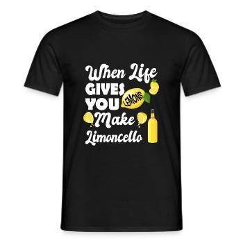 Si la vie vous donne des citrons, faites Limoncello - T-shirt homme - noir - Devant - AI Model Male 178 light (178cm)