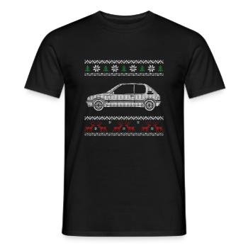 205 Strickpullover Weihnachten - Männer T-Shirt - Schwarz - Vorne - AI Model Male 178 light (178cm)